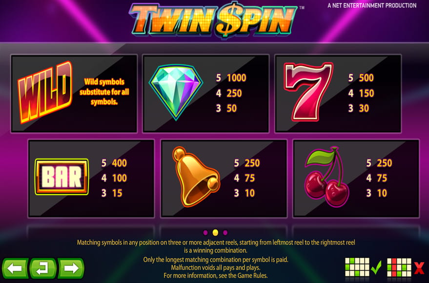 Twin Spin - A Slot Game by NetEntertainment and NetEnt Touch