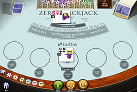 Zero Blackjack – Offered by Betfair Casino